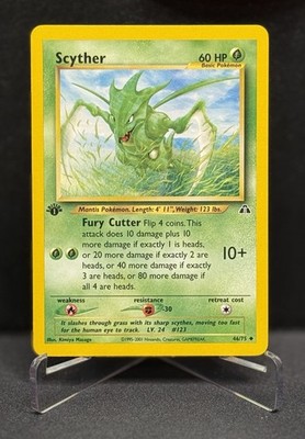 Pokemon Card - Scyther Neo Discovery 46/75 1st Edition Uncommon