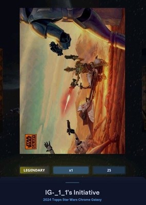 Star Wars Card Trader - Digital Legendary Chrome Galaxy IG11 & Grogu 25cc