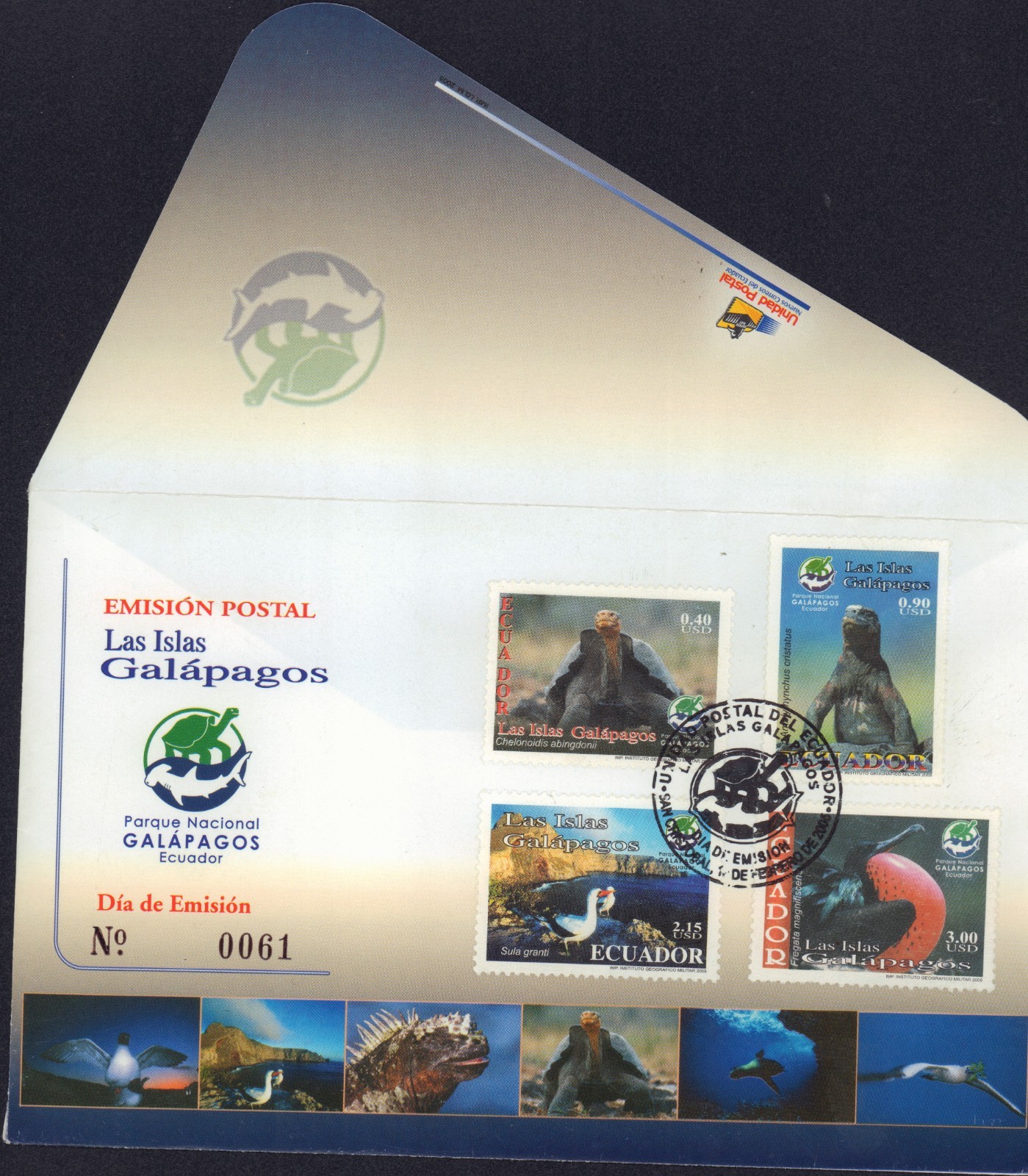 GALAPAGOS ISLANDS ECUADOR 2005 FDC COVER FREGATA