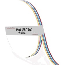 46 Meter x 25mm Polyester - 1,3mm Stark - Mehrfarbiges Gurtband aus Polyester...