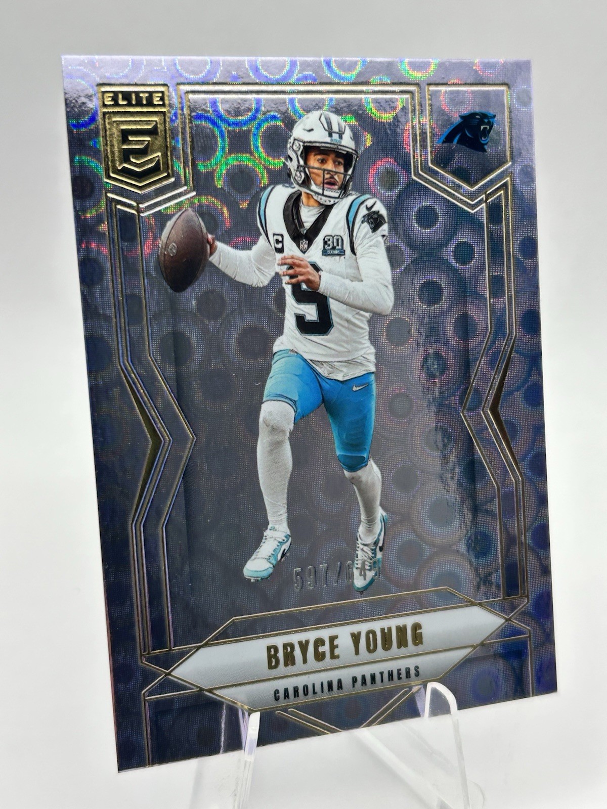 Panini 2025 Donruss Elite Bryce Young Panthers #34 Lavender Pyramids /649