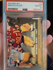 1991 Pro Set - Heisman Hero Marcus Allen #45 PSA 10 