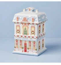 🏠 2025 LENOX VILLAGE PORCELAIN CHRISTMAS COOKIE JAR Fast Ship NEW IN BOX