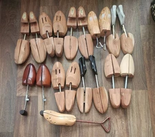 Vintage Shoe Tree Stretcher Keeper Wooden Assorted Sizes Brands Lot Of 8 Pair