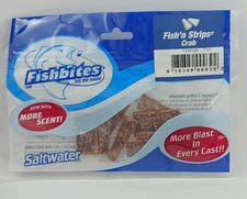Fishbites 0239  Crab Fish Strips Long Lasting Scent 1" x 1.5"  15CT