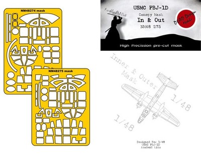 Dead Design Models NM48275 1:48 North-American PBJ-1D (B-25 Mitchell) USMC Canop