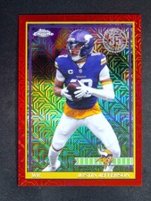 1/5≈1/1 2026 Topps Chrome NFL Justin Jefferson #91TC-38 35th Red Mojo