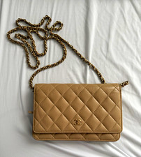 Chanel Classic Chain Wallet Caviar Skin Leath...