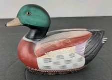 Vintage Jasco Mallard Duck Lint Remover Brush Ceramic Figurine 5 x 3.25 x 2.5"