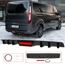 Schwarz Glänzend Heckdiffusor mit LED Licht für Ford Tourneo Transit Custom