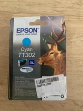 Genuine Epson T1302XL Cyan Ink : Exp 08/2026- Box not in mint condition