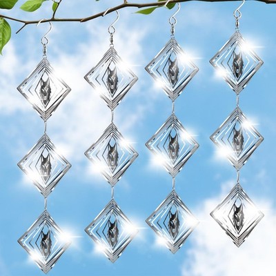 CHONOVO Bird Deterrents for Outside, 12 Discs 4 Set Reflective Wolf Wind