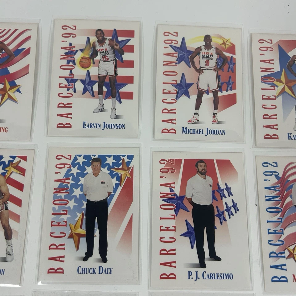 Juego de 17 cartas Skybox Barcelona Olympics 1992 “Dream Team” Michael Jordan, Magic casi nuevo Foto 2 de 4