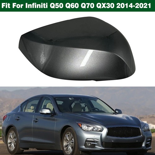 Gray Right Rearview Mirror Cover Shell Cap For Infiniti Q50 Q60 Q70 QX30 2014-21 - Foto 1 di 5