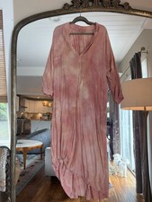 Authentic Love Tan Jane Sz Med Gauze Peach/pink Dress