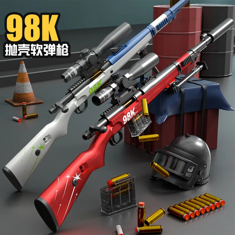Kar98k Shell Ejecting Foam Blaster, 130cm Bolt Action Sniper Toy