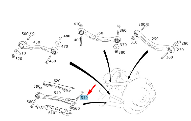 1x Original Mercedes-Benz Schraube Mutter M12x72 A0049900003 