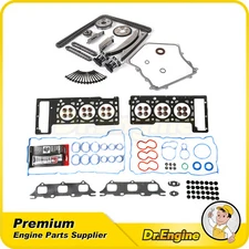 Head Gasket Bolts Set Timing Chain Kit Cover Gasket Fit 02-07 Chrysler Dodge