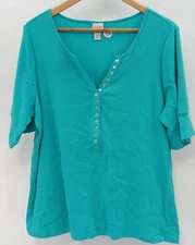 Venezia Blouse Top Plus Size 18/20 V-Neck Pullover 