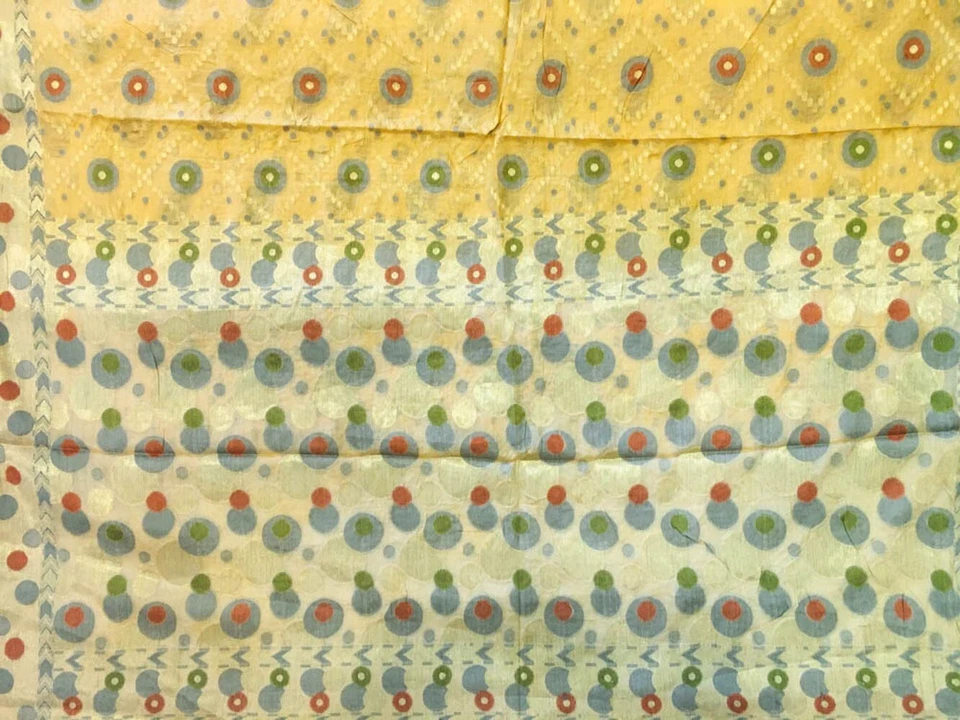 Sari Tussar de Seda Pura 100% Seda Vintage Tela India Reciclada TSS3099 Foto 4 de 4