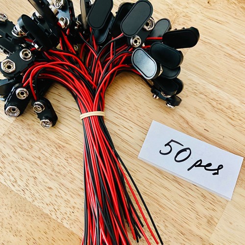 50 Pcs DC 9 Volt 9V Snap On Battery Clip Connector i Type (i) 1 Lot of 50 pieces - Picture 6 of 8