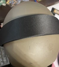 Retro 1960s Black Satin Headband - 1.5"W