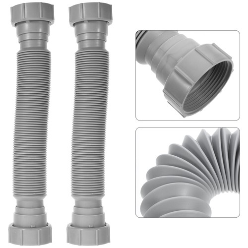 2 Stück Drainage erweiterbar Flexschlauch Waschbecken Ablaufschlauch Ablaufschlauch - Bild 1 von 11