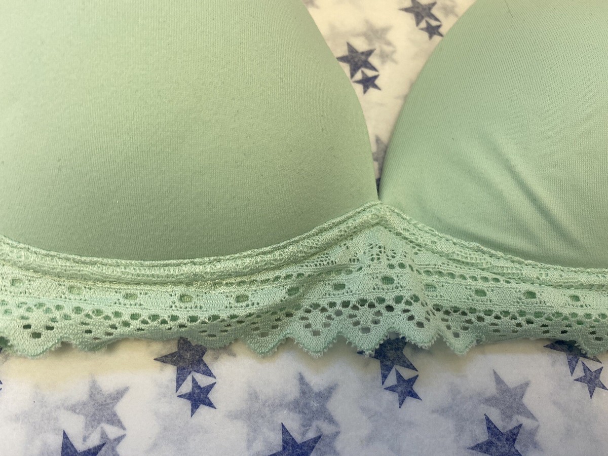 NEW M&S Marks & Spencer light green Sumptuously Soft non-wired  