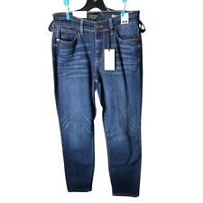 Judy Blue JB82195 Mid Rise Boyfriend Fit Dark Denim Women's Jeans