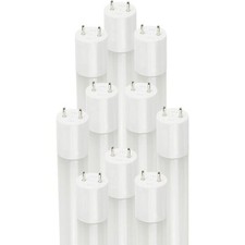 10Pack 8FT LED T8 Ballast Bypass Type B Light Tube, Plug Play, 43W, 6500K