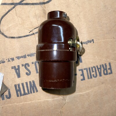 NEW LEVITON #95060 ELECTROLIER PULL CHAIN BAKELITE SOCKET WITH 1/8-27 IPS THREAD