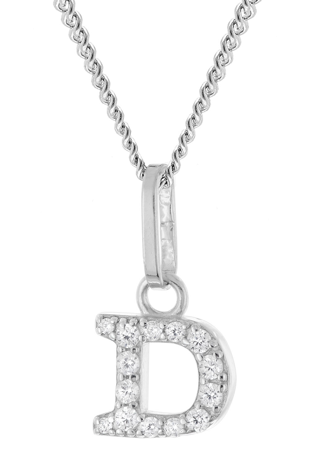 Дизайнерское изделие Damen-Kette mit Buchstabe D 925 Silber Rhodiniert 28240-D 7890₽