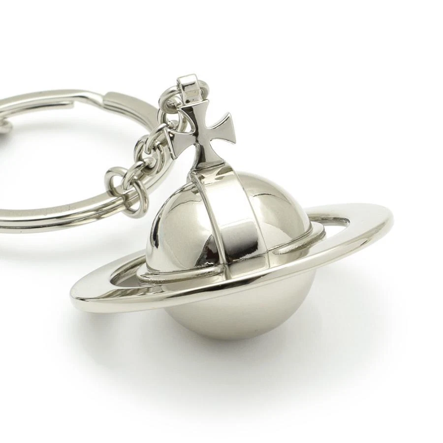 Vivienne Westwood Keychain SAFFIANO 3D ORB Silver Keyring key chain