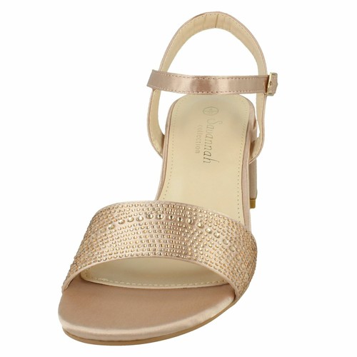 Mujer Savannah 'F10217' Satén Nude Sandalias de Noche - Picture 8 of 18
