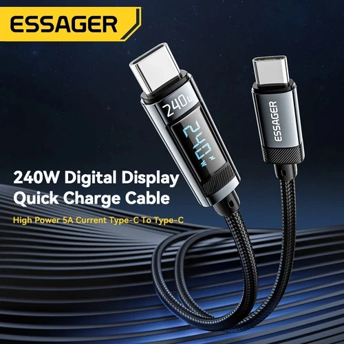 240W USB Type C To USB C Cable 100W PD 3.1 Fast Charging Charger Cable Wire 2M - Picture 4 of 8
