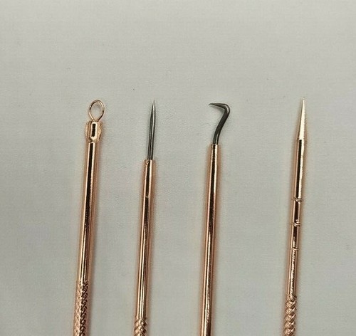 THORI | kit di 4 aghi per estrazione punti neri e brufoli | pulizia viso | acne - Foto 5 di 10
