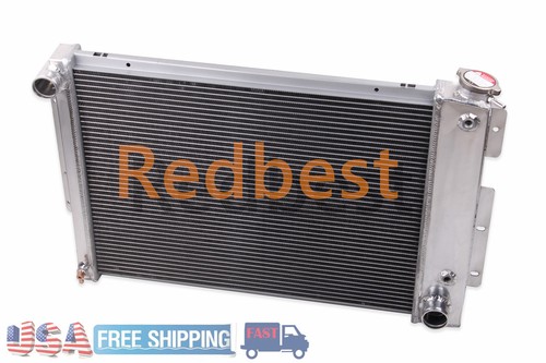 4 filas cubierta de radiador ventilador de 16" para Chevy Camaro Pontiac Firebird 1967-1969 1968 V8 - Imagen 3 de 11