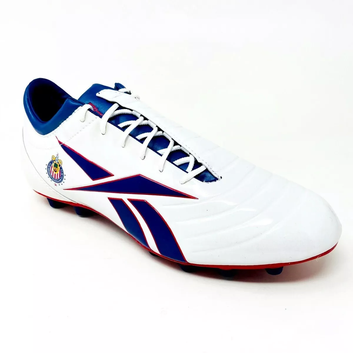 Reebok Chivas Sprint Fit MS White Navy Red Mens Soccer Field Cleats 19 707489
