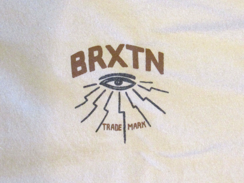 Brixton Men's XL Beige Crew Neck Short Sleeve T-Shirt - Picture 4 of 6