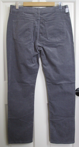NWT St Johns Bay Gray Corduroy Pants Womens 14 33x30 Straight Stretch 19-31233 - Picture 4 of 8