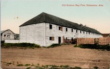 Edmonton Alberta Old Hudson's Bay Post AB Unused Postcard H56