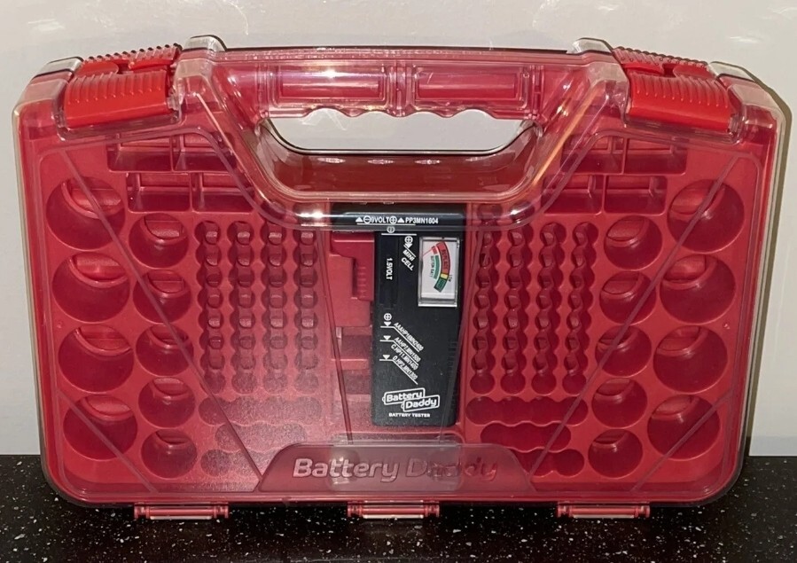 As seen on TV Battery Daddy Deluxe Caddy Holder Carry Case Organizer