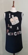 Dolce & Gabbana Dress Women's Black I Am A Princess Crystal Shift IT40/US4/M