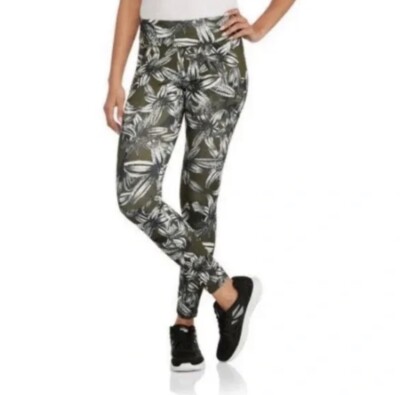 Energie Leggings Medium Juniors Floral Green Ultra Slimming