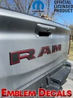 RAM 1500 REBEL TAILGATE " R A M " Emblem Overlay 2 TONE Decal 2025 2026 ONLY