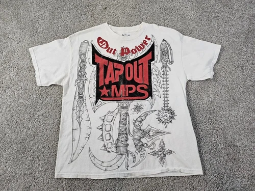 Hot Tapout Short Sleeve Y2K Unisex Hip Hop Skate Loose Print Size Street T-Shirt - Picture 12 of 14