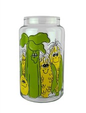 Anchor Hocking Hildi Happy Vegetables Glass Canister Kitchen Storage Jar NO LID
