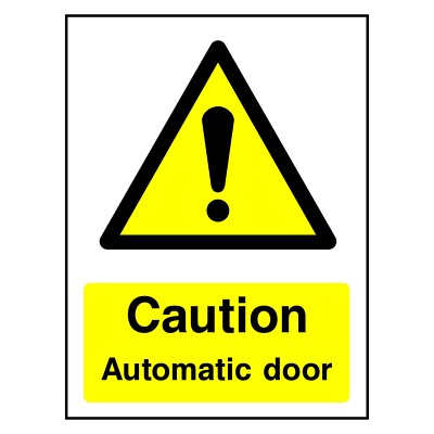 Achtung Automatik Türschild oder Aufkleber | GENE0055