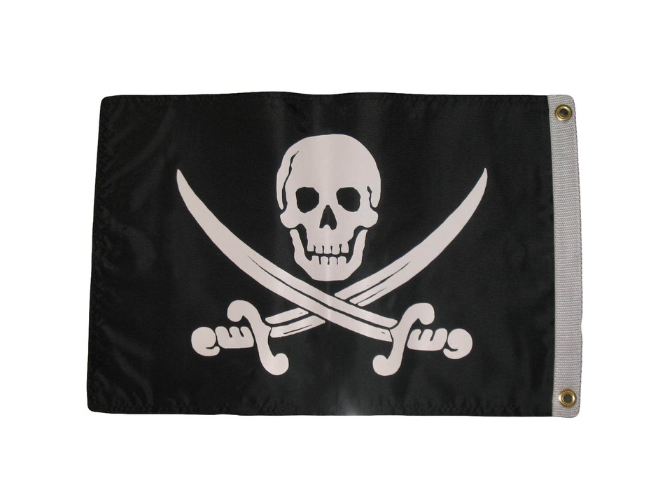 12x18 Pirate Calico Jack Jack Rackham Double Sided 220D Nylon Flag 12 ...