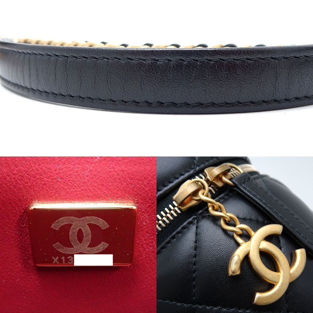 Chanel Vanity As2735 Crossbody Shoulder Bag Lambskin Black Chanel Vanity As2735 Crossbody Shoulder Bag Lambskin Black